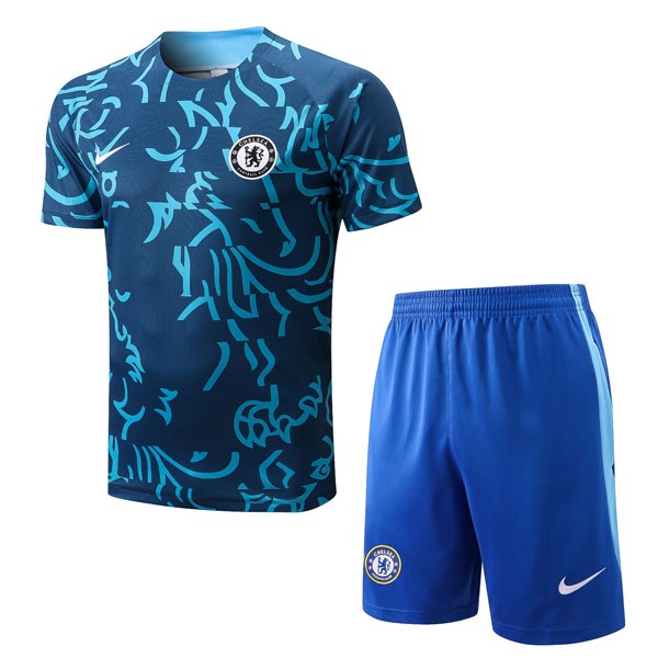 Trainingsshirt Chelsea Komplett-Set 2022-2023 Blau